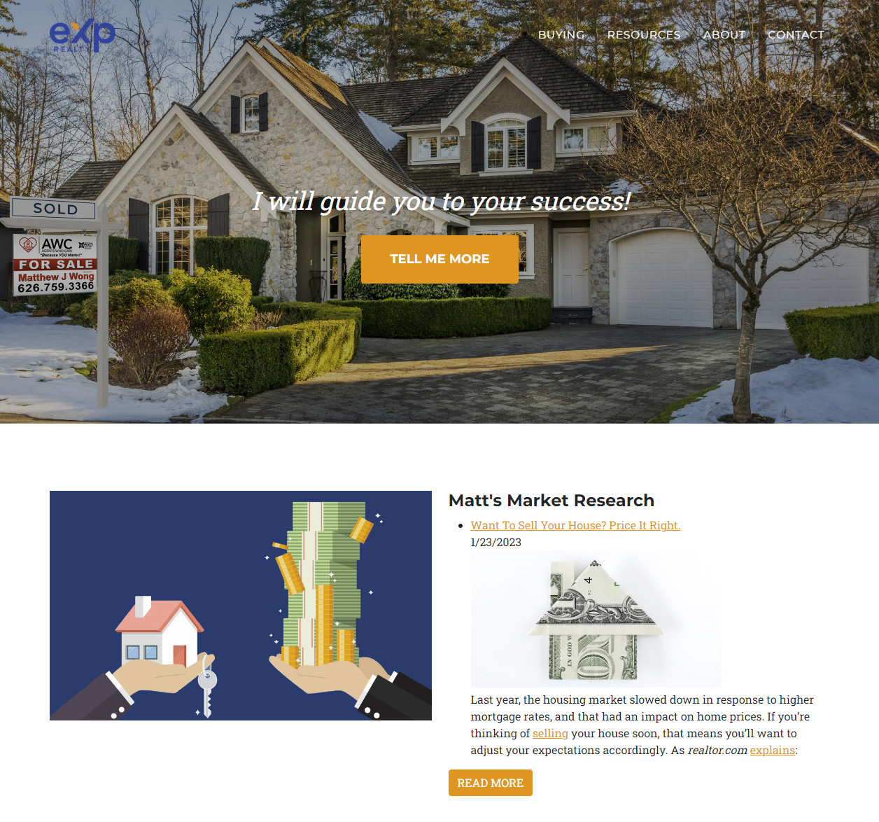 Realtor Matt J. Wong Website